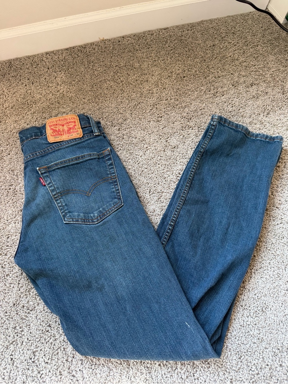 Men's Levi's 514 Straight Leg Jeans Waist 30 Length 32